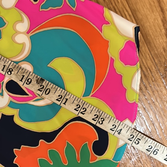 Alice and Trixi Multicolored Boho Bell Sleeve 100% Silk Blouse Size M - Picture 8 of 10